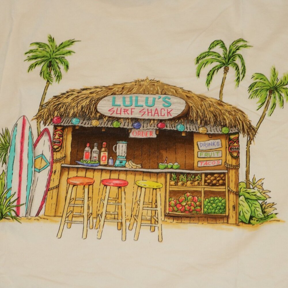 J. Crew White Tee with Tropical Print - Picture 2 of 5